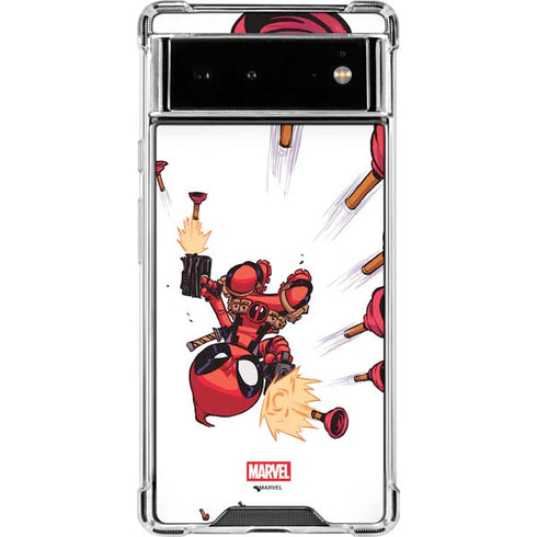 Marvel Deadpool Babypool Shooting Google Pixel 6 Clear Case